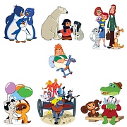 *КБ2-115325 Комплект вырубных плакатов. Персонажи из любимых мультфильмов - 1 (7 фигур А3)