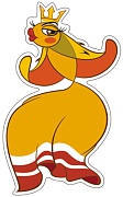 ФМ2-13022 Плакат вырубной А4. Золотая рыбка из мультфильма Вовка в тридевятом царстве (с блестками в лаке)