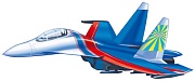 М-15502  Вырубная фигурка. Самолет (для аппликаций). Двухсторонняя