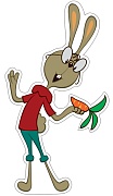 ФМ2-12706 Плакат вырубной А4. Кролик из мультфильма Винни-Пух (с блестками в лаке)