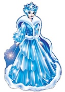 Ф-5565 Плакат вырубной А3. Снежная Королева (с блестками в лаке) - группа Персонажи сказок