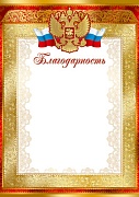 Ш-14701 Благодарность с Российской символикой (для принтера, бумага мелованная 170г