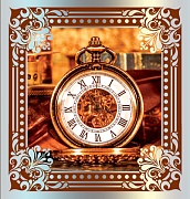 М-10539 Мини-открытка двойная. Мужская. Без текста (серебряная фольга)