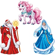 *КБ-17887 Комплект для оформления интерьера со скотчем. Год Лошади (2 плаката А2, плакат А3)