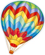ФМ-13953 Плакат вырубной А4. Воздушный шар (УФ-лак) - группа Транспорт