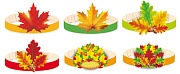 *КМА-14804 Комплект масок-ободков для группы детского сада. Осенние листья (6 шт.)