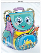 *Ф-13776 ПЛАКАТ ВЫРУБНОЙ А3 В ПАКЕТЕ. Школьный портфель (УФ-лак) - группа Школа