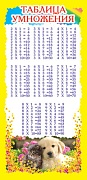ШМ-4610 Карточка-шпаргалка. Таблица умножения (формат 61х131 мм)