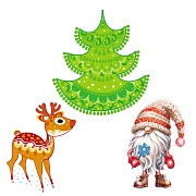 *КБ-17871 Комплект для оформления интерьера со скотчем. Сказочно-новогодний лес (3 плаката А4)