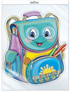 *ФМ-13769 ПЛАКАТ ВЫРУБНОЙ А4 В ПАКЕТЕ. Портфель школьный (УФ-лак, в индивидуальной упаковке, с европодвесом и клеевым клапаном) - группа Школа