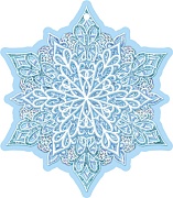 М-16577 Вырубная фигурка. Снежинка. Двухсторонняя - группа Снежинки