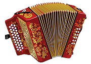 Ф-17980 Плакат вырубной А3. Гармонь (двухсторонняя, ВД-лак)