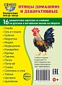 Дем. картинки СУПЕР Птицы домашние и декоративные.16 раздаточных карточек с текстом на обороте (учебно-методическое пособие с комплектом демонстрационного материала 63х87 мм, познавательное и речевое развитие)