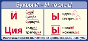 ШМ-13317 Карточка-шпаргалка. Буквы И-Ы после Ц (формат 61х131 мм)