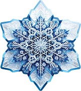 ФМ1-17420 Плакат вырубной А4. Снежинка (двухсторонний, ВД-лак) - группа Снежинки