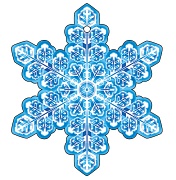 М-13856 Вырубная фигурка. Снежинка (блестки в лаке)