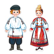 *КБ-18039 Комплект для оформления интерьера со скотчем. Народы России. Южноруссы (2 плаката А3, блестки в лаке)