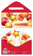 КДС-17828 Конверт для денег на склейке. Поздравляю! (унисекс, шарики)
