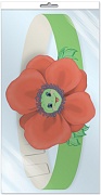 *МА-10700 Маска-ободок. Цветок Мак (в индивидуальной упаковке с европодвесом и клеевым клапаном) - группа Цветы