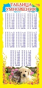 ШМ-4610 Карточка-шпаргалка. Таблица умножения (формат 61х131 мм)