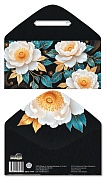КДС2-17695 Конверт для денег на склейке. Без надписи (женский, золотая фольга, цветы) КДС2-17695 Конверт для денег на склейке. Без надписи (женский, золотая фольга, цветы)