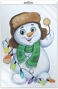*Ф-16557 ПЛАКАТ ВЫРУБНОЙ А3 В ПАКЕТЕ. Снеговик с новогодней гирляндой (двухсторонний, в индивидуальной упаковке, с европодвесом и клеевым клапаном) *Ф-16557 ПЛАКАТ ВЫРУБНОЙ А3 В ПАКЕТЕ. Снеговик с новогодней гирляндой (двухсторонний, в индивидуальной упаковке, с европодвесом и клеевым клапаном)