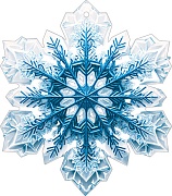М-17493 Вырубная фигурка. Снежинка (двухсторонняя, ВД-лак)