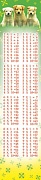 М-4514 Закладка-линейка (таблица умножения, 4+1)