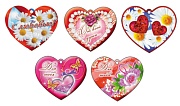 *КМ-13529 Комплект сердечек одинарных (10 шт.) 5 видов по 2 штуки в комплекте