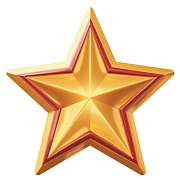 М-17994 Вырубная фигурка. Звезда патриотическая (двухсторонняя, ВД-лак, для апплика