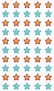 НМ-8113 Набор наклеек для поощрения. Звездочки (квадратные, 50 шт. на листе)