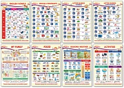 *КБ-13890 Комплект плакатов А3. Образовательные плакаты английскому языку для 2 класса (8 шт.)