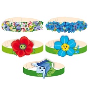 *КМА-17977 Комплект масок-ободков. Цветы-2 (5 шт.)