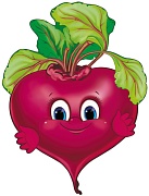 ФМ1-15757 Плакат вырубной А4. Свекла. Двухсторонний - группа Овощи