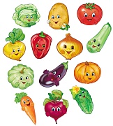 *КБ-16668 Комплект для оформления интерьера. Праздник урожая (13 фигур овощей А4)