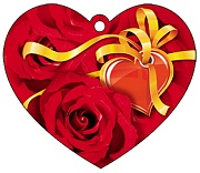 М-6941 Сердечко одинарное. Без текста (блестки в лаке)