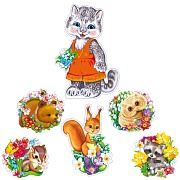 *КБ-18013 Комплект для оформления интерьера со скотчем. Звери весной (плакат А3 и 5 плакатов А4)