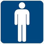 ШН-14707 Наклейки. На дверь туалета для мужчин (95х95 мм)