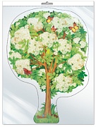 *Ф-9317-П ПЛАКАТ ВЫРУБНОЙ А3 В ПАКЕТЕ. Рябина весенняя (УФ-лак, в индивидуальной упаковке, с европодвесом и клеевым клапаном)