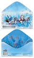 КДС2-18165 Конверт для денег на склейке. С Новым Годом! (Дед Мороз на тройке, серебряная фольга)