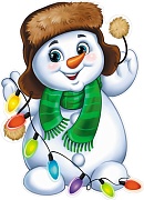 Ф-16557 Плакат вырубной А3. Снеговик с новогодней гирляндой (двухсторонний) Ф-16557 Плакат вырубной А3. Снеговик с новогодней гирляндой (двухсторонний)