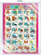 *Ш-10285 Мини-плакат А4 В ПАКЕТЕ. ЛАМИНИРОВАННЫЙ. Алфавит (в индивидуальной упаковке, с европодвесом и клеевым клапаном)