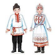 *КБ-18044 Комплект для оформления интерьера со скотчем. Народы России. Чуваши (2 плаката А3, блестки в лаке)