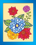 МК-12535 Поздравительная карточка. Цветы (55х70 мм)