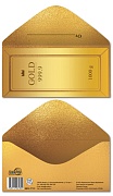 КДС2-17131 Конверт для денег на склейке. Слиток золота (без текста, золотая фольга)