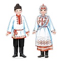 *КБ-18044 Комплект для оформления интерьера со скотчем. Народы России. Чуваши (2 плаката А3, блестки в лаке)