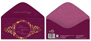 КДС2-16399 Конверт для денег на склейке. Примите поздравления в День рождения! (узоры, золотая фольга)