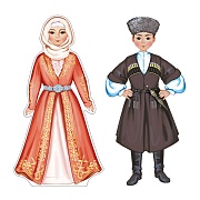 *КБ-18043 Комплект для оформления интерьера со скотчем. Народы России. Чеченцы (2 плаката А3, УФ-лак)