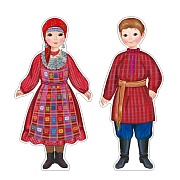 *КБ-18038 Комплект для оформления интерьера со скотчем. Народы России. Удмурты (2 плаката А3, блестки в лаке)