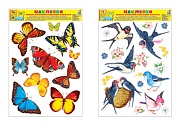 *КБН-13380 Комплект декоративных наклеек формата А3. Бабочки. Птички 